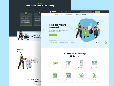 London Waste Management blue dustbin ecosystem environment figma web design furniture garbage landing page services trash removal waste management waste removal