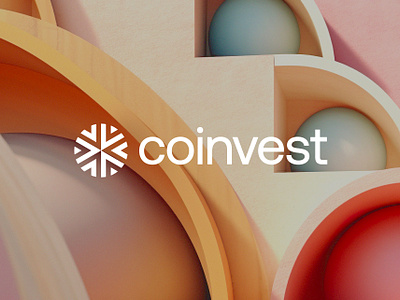 Coinvest logo design arrows brand branding circle circular coin coinvest finance fintech group icon investement investing logo negative space smart timeless together vest web3