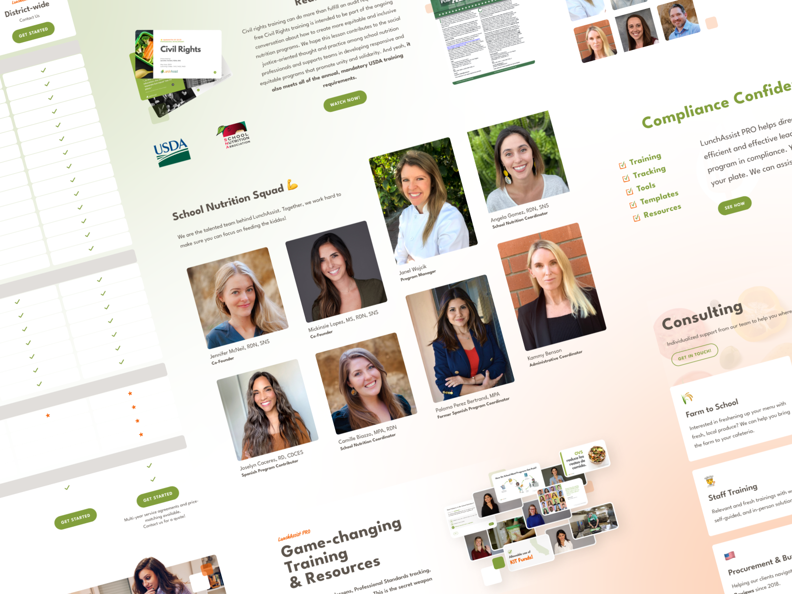 LunchAssist - landing site app css homepage html landing site lms nutrition responsive rwd school training ui ux web