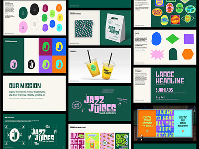 Jazz Juices - Brand Guidelines art direction branding design logo social design typography