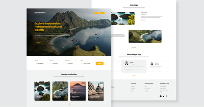 Indestination - Travel Landing Page design indonesia landing page landing page design travel travel landing page ui ui landing page user interface ux website