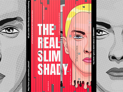 Poster Design - Eminem art branding commissioned design figma graphic design illustration motion graphics portrait poster poster design shop vector