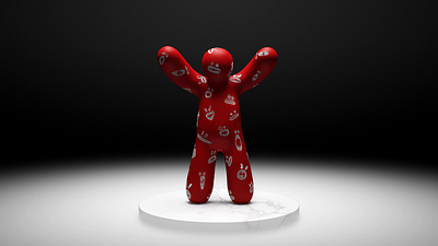 RED FEAR 3d art artwork design illustration interior nft render sculpture video visualization