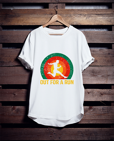 Summer Running T-Shirt Design graphic design retro running summer summer tshoier t shirt