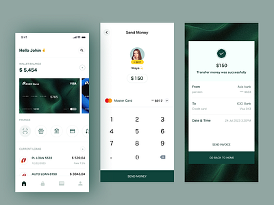 Finance Management Mobile App app app design app ui balance banking banking app branding card color credit card deisgn invoice loans payment product design ui user ux wallete