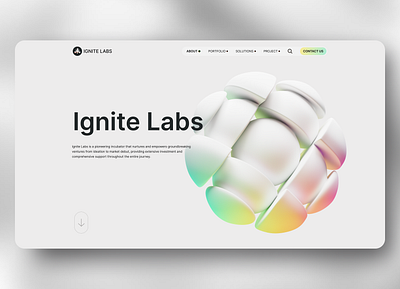Ignite Labs design figma labs startup tecnology ui website