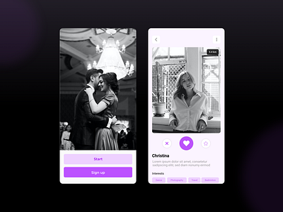 Dating app UI/UX Design agency animation banking app calm app dating app dating app dating app ui dating app ui ux design agency design meditation app salon app ui ui ux uiux