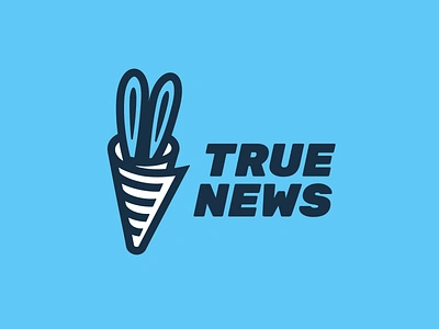 True news Logo animal brand branding bunny design for sale logo mark nagual design news newspaper ru news