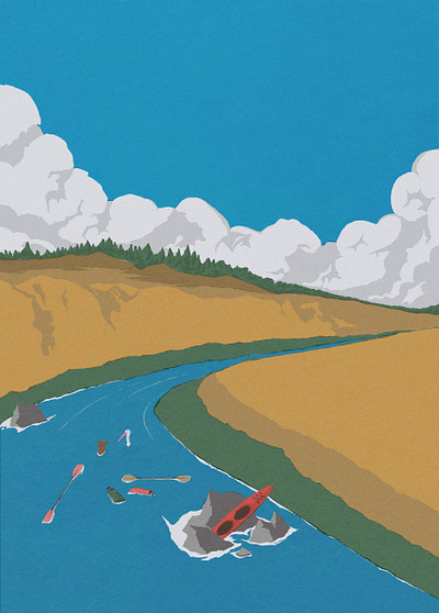 kayaking adventures illustration pictures
