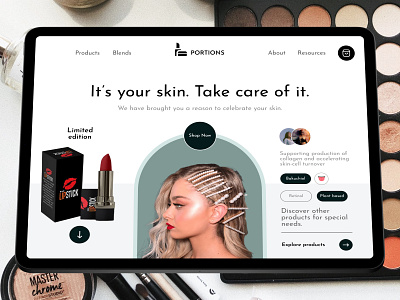 Skin Care UI Design 3d animation branding design designer graphic design illustration logo motion graphics skin care ui desing ui ui design uiux vector