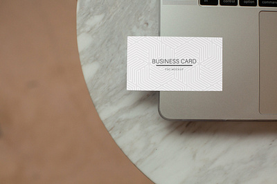Free Business Card on Laptop Mockup business card business card design card mockup free card mockup free download free mockup free psd mockup freebie mockup mockup design mockup download