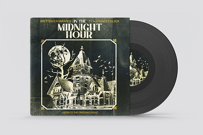 Podcast Cover: In The Midnight Hour 70s horror lp old podcast retro worn