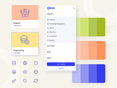 Glean • Components ai product webflow website