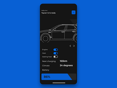 Car wallet app app design electric car ui ux wallet