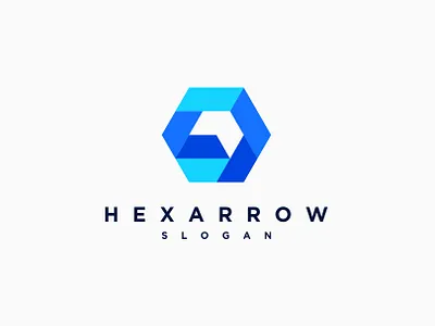 Hexagon Arrow Delivery Logo arrow branding business cursor delivery design geometric graphic design hexagon illustration logo logo design modern shape success up vector