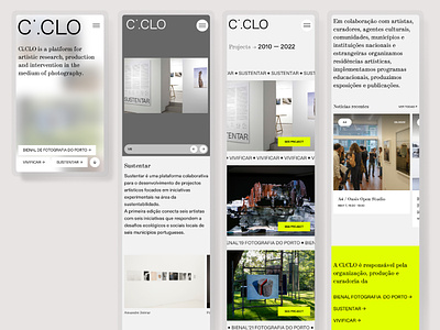 Ci.CLO Website - Mobile interface minimalism mobile responsive typography ui ux web