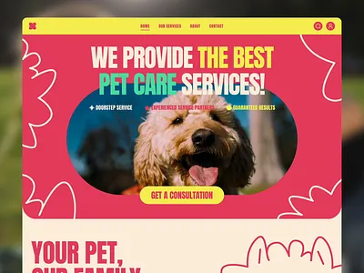 💼 Your Business with Chicago Application app landing blue color clean clinic grooming haircut header concept landing landing page marketing modern pet pet care pet shop software landing ui ui design uiux web application website design