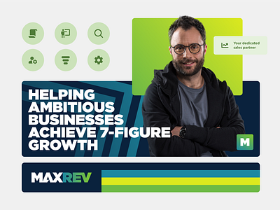 MaxRev Brand - Empowering Sales with Competence and Mastery brand branding designer graphic graphic design identity logo logo design mark symbol ui