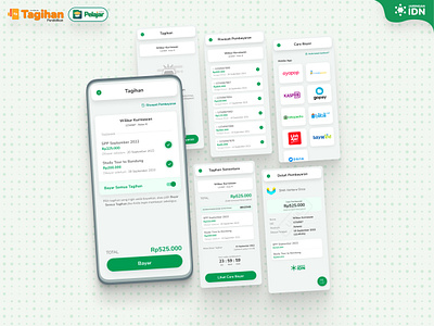 Tagihan Pendidikan - Online Payment (Pelajar App) app design figma figmadesign mobile app ui