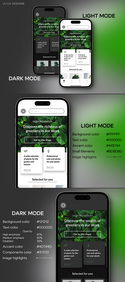 Dark Mode / Light Mode - UI UX Design app branding darkmode design graphic design typography ui uiux ux