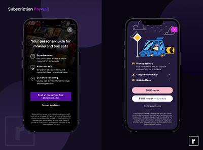 Subscription Paywall app checkout design discount mobile payment paywall subscription ui
