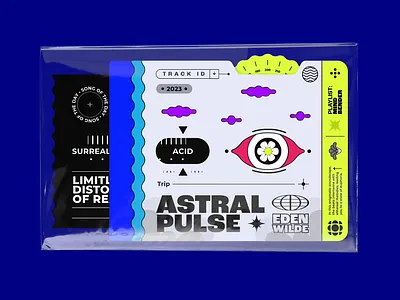 Music Album Cover - Astral Pulse 70s bashbashwaves brutalism design disco hallucinate motion design neon playlist psychedelic rhox spin vintage
