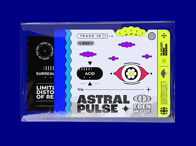 Music Album Cover - Astral Pulse 70s bashbashwaves brutalism design disco hallucinate motion design neon playlist psychedelic rhox spin vintage