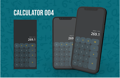 Calculator UI Design | Daily UI Design Challenge 004 app design beginner project calculator calculator ui design dailyui design design challenge portfolio ui ui design uiux