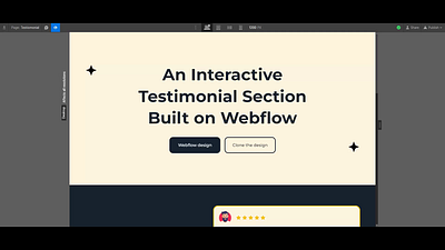 Testimonial Section design on webflow business website cms elementor elementor website review testimonial ui uiux webflow webflow design webflow website website design wordpress