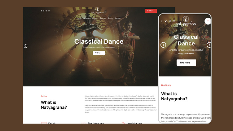 natyagraha-classical-dance-classes-website-by-uiuxillustrator-on-dribbble