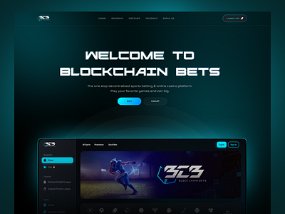 Blockchain Bets - Decentralised Betting Exchange & Casino Design bets website blockchain landing page casino design crypto landing page design landing page nft landing page ui web web design website website design