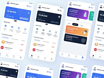 Banking app UI bank banking dashboard figma fintech homepage illustrator money ui uiux ux ux design