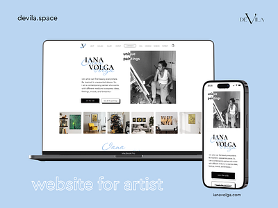 Website for artist by Devila.space artist artwork brand branding design gallery graphic design identity logo logotype picture tilda typography ui ux website