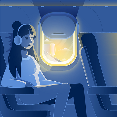 Chill on the plane 2d animation aphabet chill design flat gif illustration motion motion graphic peace plane