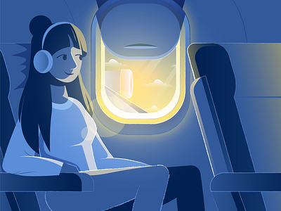 Chill on the plane 2d animation aphabet chill design flat gif illustration motion motion graphic peace plane