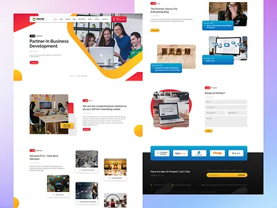 PARTNER IN PUBLISHING Landing page branding graphic design logo ui