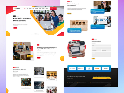 PARTNER IN PUBLISHING Landing page branding graphic design logo ui