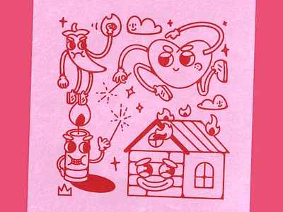 On Fire - Playful Illustration branding design graphic design graphics illustration vector