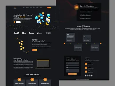 Genesis Crypto Exchange Landing Page branding graphic design logo motion graphics ui