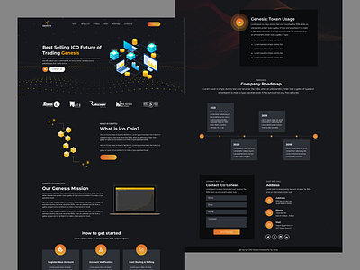Genesis Crypto Exchange Landing Page branding graphic design logo motion graphics ui