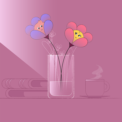 Beautiful flowers 2d alphabet animation design flat flowers gif illustration motion motion graphic