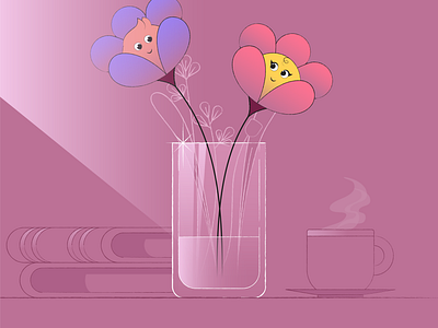 Beautiful flowers 2d alphabet animation design flat flowers gif illustration motion motion graphic