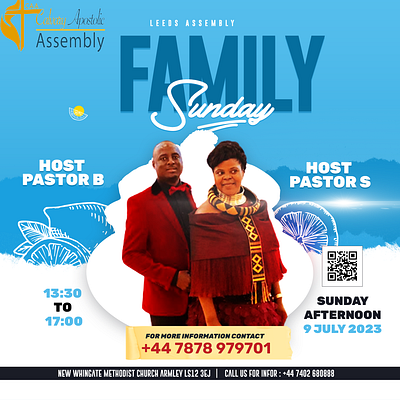 Family Sunday Church Design branding design flyer graphic design illustration