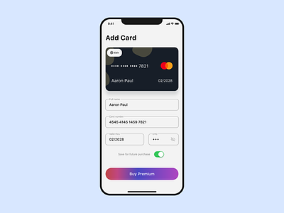 Credit Card Checkout appui appuidesign checkout checkout page clean creditcard dailyui dailyui 002 dailyui002 dailyuichallenge design figma ios minimal mobile ui