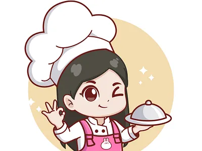 cute chef girl uniform