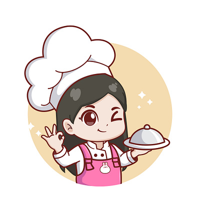 cute chef girl uniform