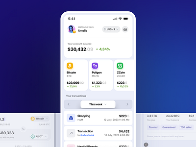 Crafting an Intuitive UX/UI for Your Crypto Wallet app appcrypto appdesign crypto cryptowallet inspiration uiux wallet webdesign