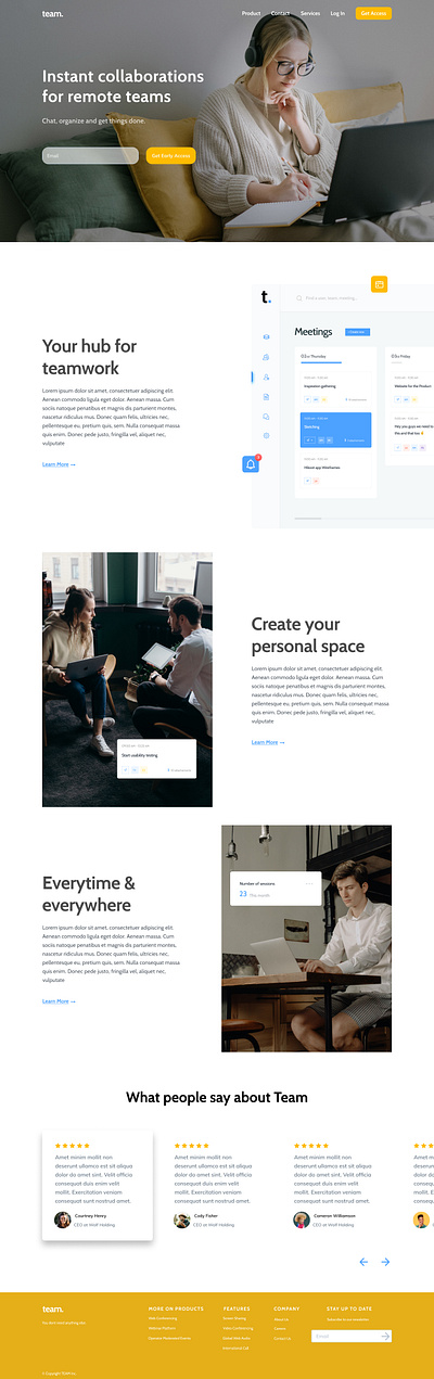 TeamApp - Website design figma ui ux