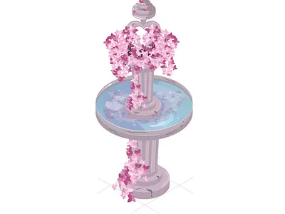 Valentine's Day Fountain (Isometric MMO Game) design game design gaming graphic design illustration isometric isometric design isometric perspective mmo