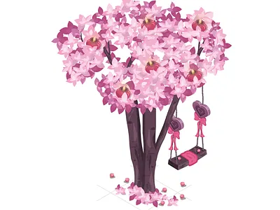 Valentine's Day Swing (Isometric MMO Game) design game design gaming graphic design illustration isometric isometric design mmo